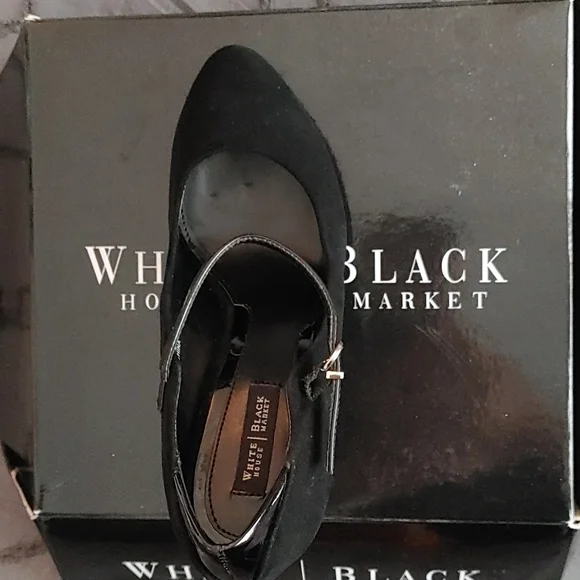 WHBM Black Juniper Heels - Picture 4 of 8